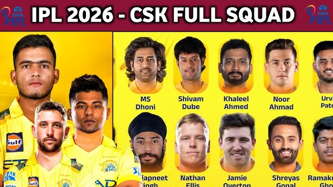 Chennai Super Kings Squad-2026