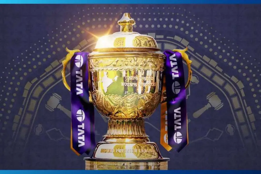 IPL 2026 tournament overview with cricket players and IPL trophy in stadium